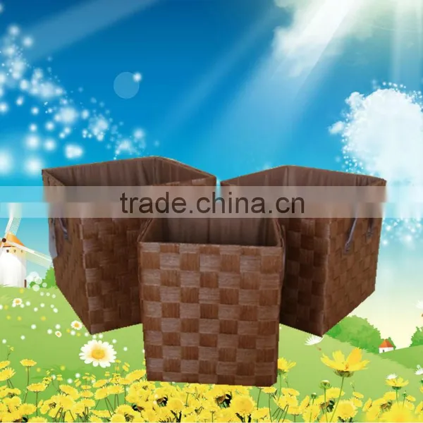 Durable Brown Hot Sale Rectangular Laundry Basket in High Quality