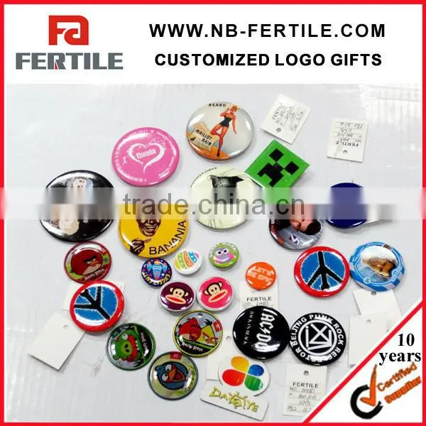 604183 Promotional Gifts! Tinplate Button Badge With Print Customer Logo