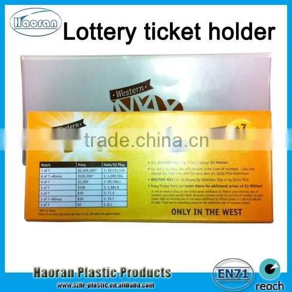 Thumb Notch Plastic Ticket Holder, Coupon Holder, PVC Play Slip Holder photo-6