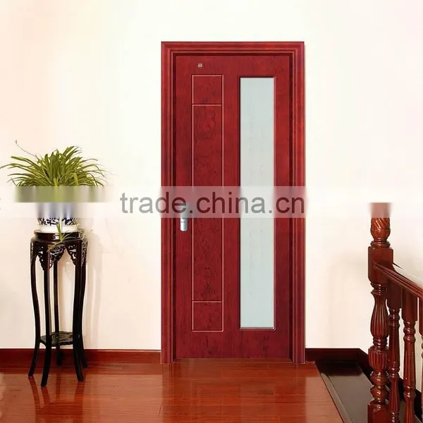 Simple Design Office Vision Panel Glass Wood Door Pictures photo-4