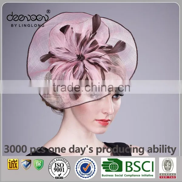 Elegant Sinamay Fascinator for Party Women Church Hat photo-5