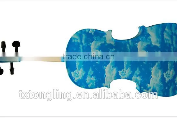 Blue Flower Decorative Solid Wood Violin TL-1204 photo-5