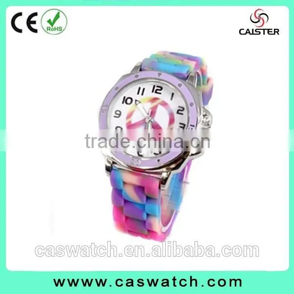 Cheap Vogue Lovely Rubber Timepieces, Child's Rainbow Silicone Watch, Colorful Bezel Hotsale Jelly Watch photo-3