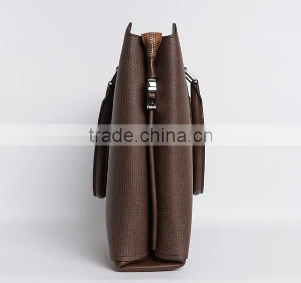 Reliable Men Bag Factory in Guangzhou, Cow Leather Tote Bag for Office Men photo-4