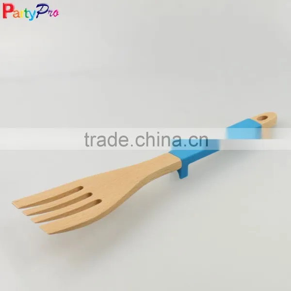 2016 New Colorful Bamboo Forks Kitchen Utensils With Silicone Handles photo-2