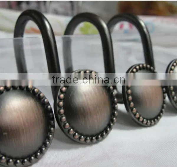 Shower Curtain Hooks, Chrome, 12-Pack/Metal Shower Curtain Rings Hanger Hooks For Shower Curtain/new Sliding Shower Curtain Hook