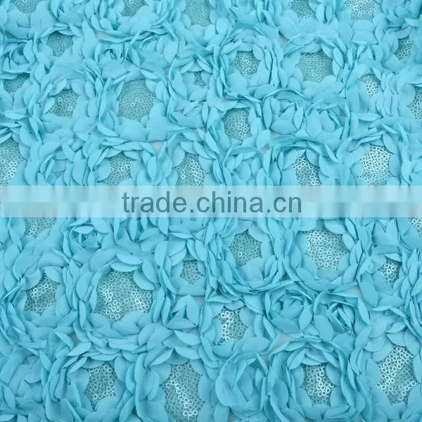 2014 Newest Rose Mesh Botton Fabric Embriodery Beaded Chiffon Quality Choice photo-2