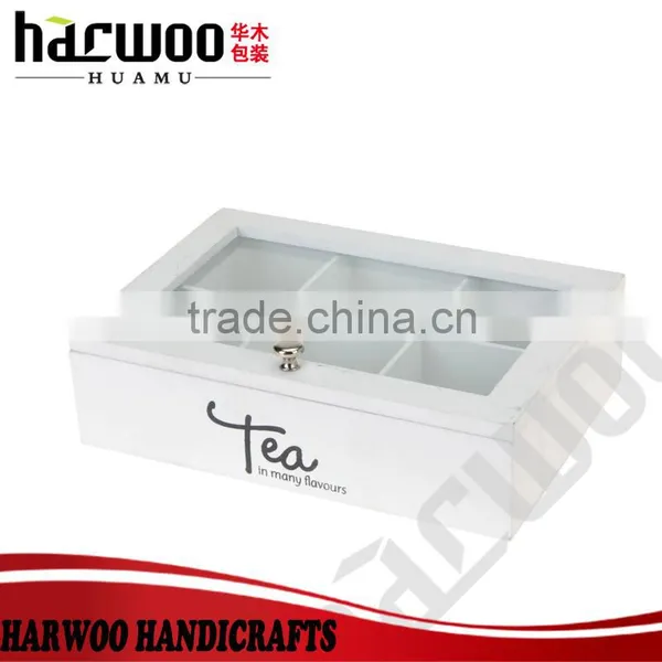 Harney & Sons New Design Custom Wooden Tea Box With Compartments,with Acylic Window photo-3