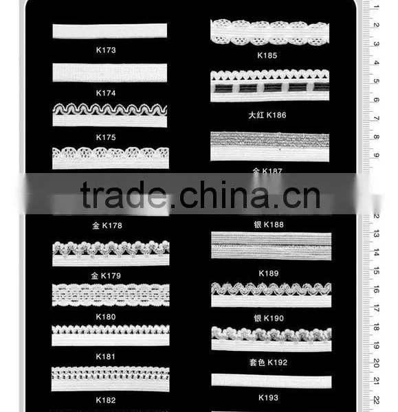 Custom color good stretch soft texture satin face 5/8 nylon spandex tie dye fold over elastic