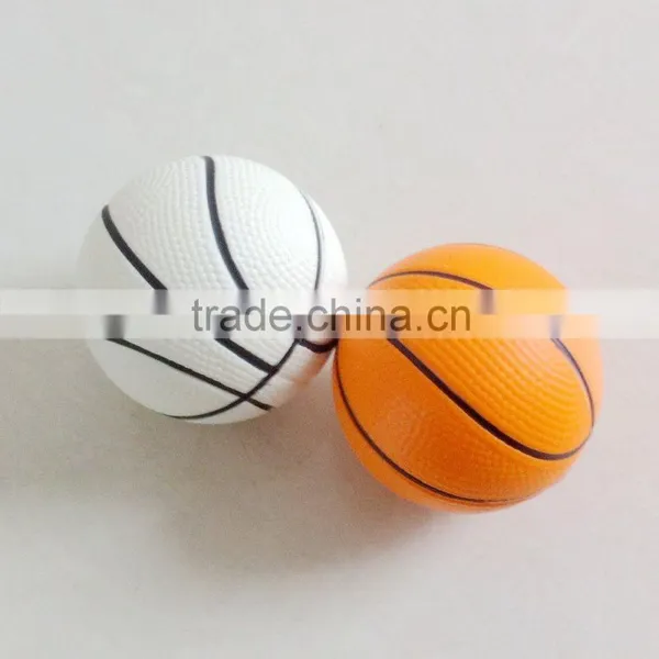 pu Foam Basketballs White and Orange Basketball Stress Ball photo-3