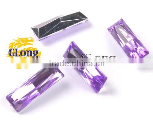 8*24mm Acrylic Point Back Rectangular Mix Color Bling Rhinestone&Crystal For Stylish Bags Garment Shoes #GY014-24P(Mix-s) photo-4