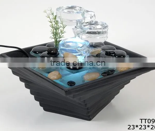 Indoor Ceramic and Glass Fountain