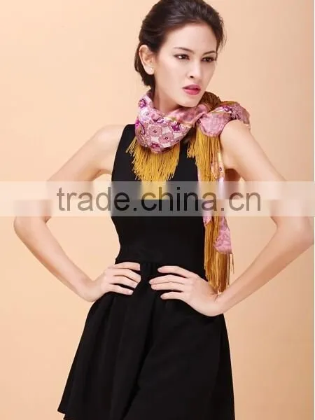 Customized Silk Twill Square Scarf With Digital Printing photo-3