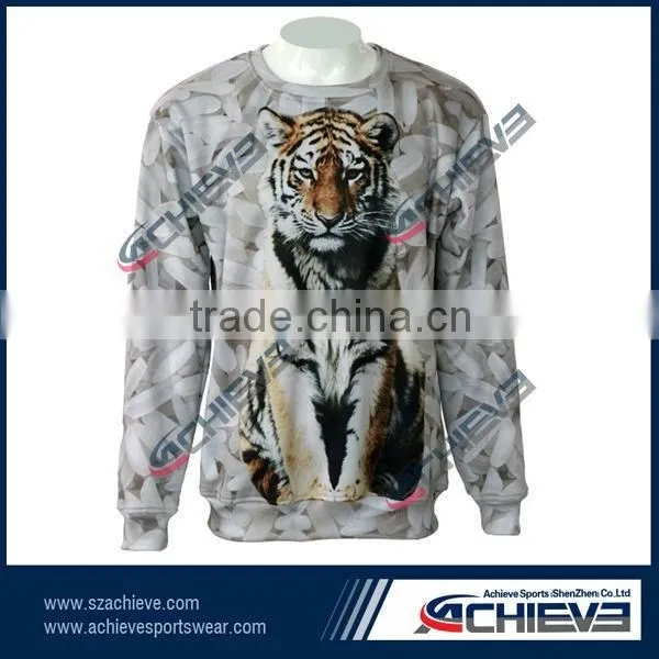 2015 All Over Printed Sweatshirt Custom Sublimation All Over Print Crewneck Sweathirts photo-5