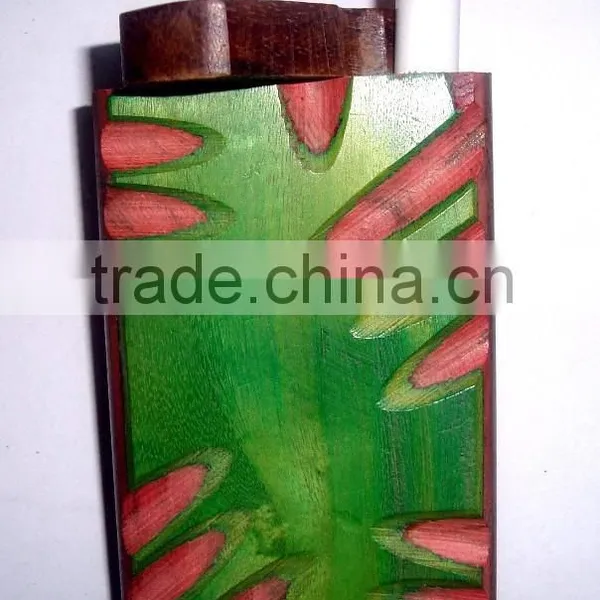 Designed Coloured Wood Dug Out Pipe photo-3