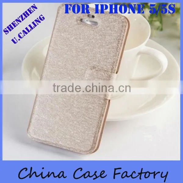 Royal Quality Leather Wallet Case For IPhone 5 5S,Small Order Accept! photo-2