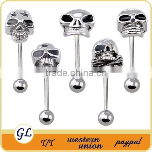 Stainless Steel Penis Tongue Ring Alien Design Body Jewelry Manufacturer Product Cool Model