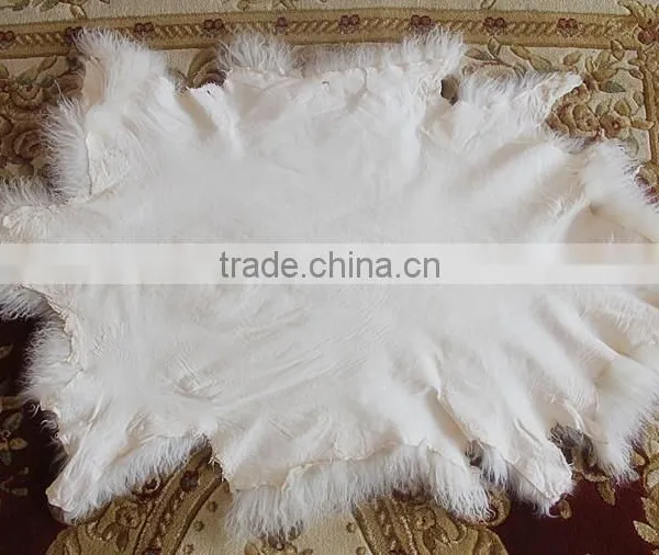 White Color Mongolian Sheep Fur Skin / Long Haired Sheep Fur Skin Quality Choice photo-3