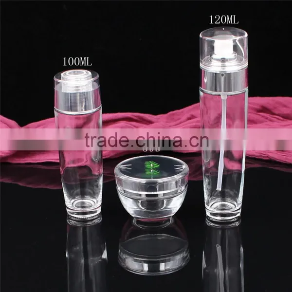 120ml V-shape Glass Bottle for Cosmetic Packaging Glass Cosmetic Bottles photo-3