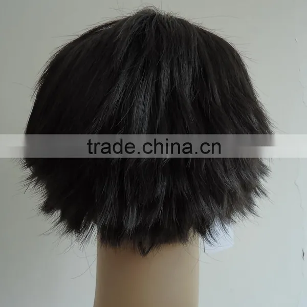 Cheap Fashion Synthetic Hair Short Wig Black Color photo-4