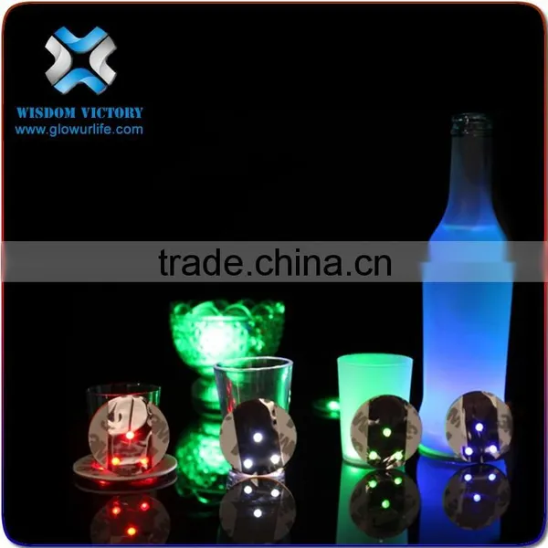 China Novelty Special Custom UV Black Light Placemats And Coasters,led Sticker for Bottle photo-2
