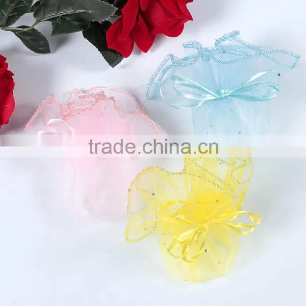 Drawstring Organza Jewelry Pouch Bag,Round Organza Gift Pouch Quality Choice photo-6