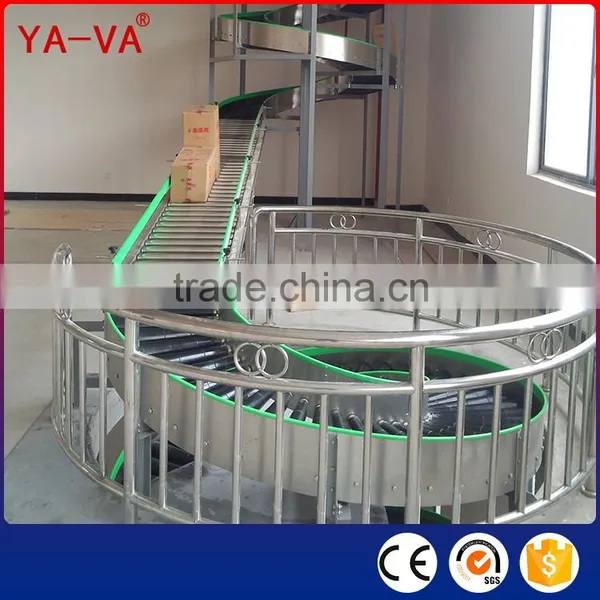 Stainless Steel Free Roller Spiral Vertical Conveyor
