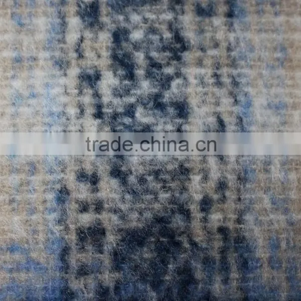Fall Winter Thick Scotch Plaid Brushed Polyester Acryilic Blend Wool Fabric photo-4