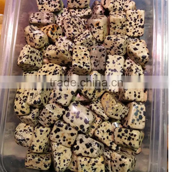 2-3mm Natural Polished Dalmation Jasper Tumble Stones Crystal Macadam for Decoration photo-2