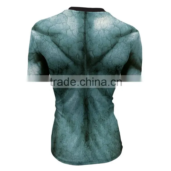 Wholesale Men Custom Gym Compression Tights Shirts Sports Wear/gym Apparel Mens t Shirt photo-3