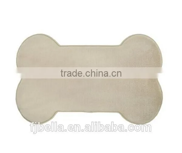 Dog Bone Shape Memory Foam Pet Mat -Tan