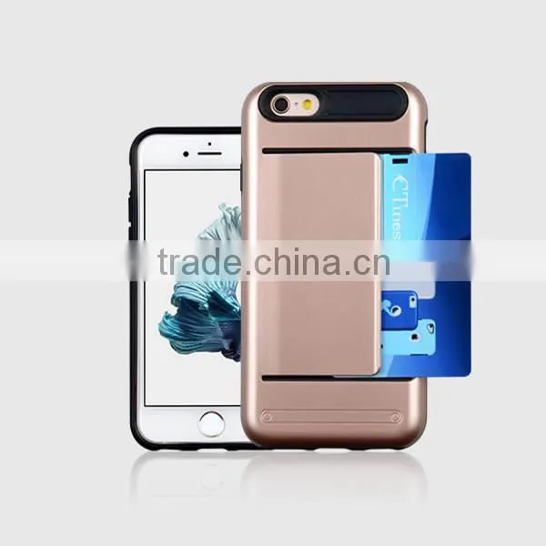 C&T Dual Layer Ultra Slim Wallet Card Slots Hybrid Armor Case For IPhone 5s photo-4