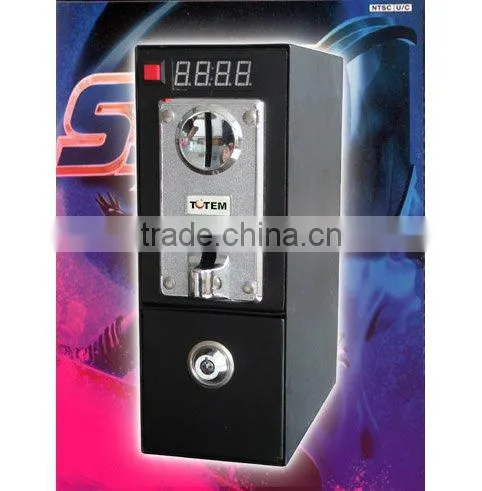 coin acceptor with coin box and time controller