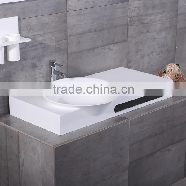 Stone Wall-hung Wash Basin H-1217 photo-3