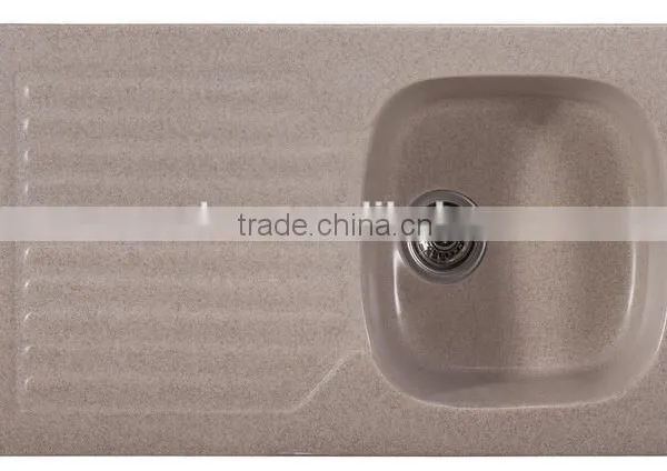 Linkok Furniture High Gloss Finish Acrylic Solid Surface Kitchen Sinks,artificial Stone Double Kitchen Sink ,resin Stone Sink photo-6