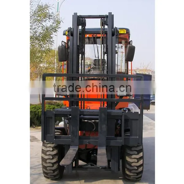 3 Ton 4wd Hydraulic 3m Lifting Height Rough Terrain Forklift Truck photo-2