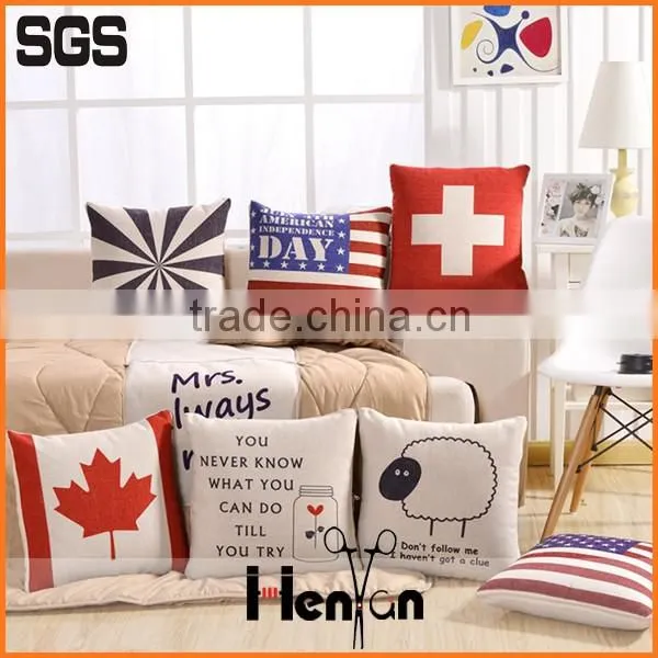 Wholesale Custom Printed Cotton&linen Sofa Air Cushion Car Seat photo-2