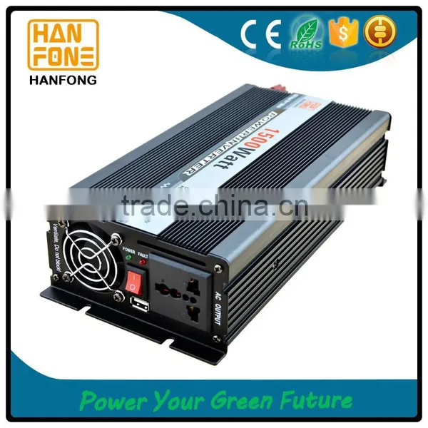 1500W Auto Car Vehicle Power Inverter DC 12V To AC 220V Charger Battery USB