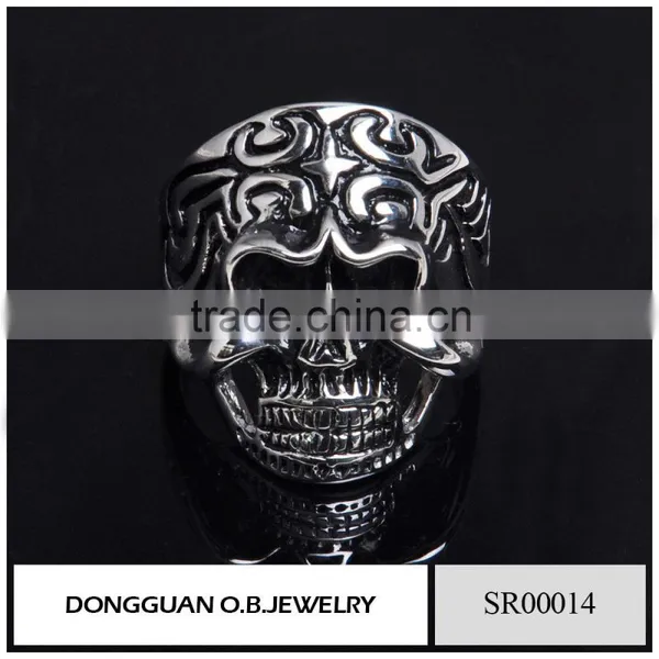 Small MOQ Design Fashion Plain Ring Skull Jewelry photo-3