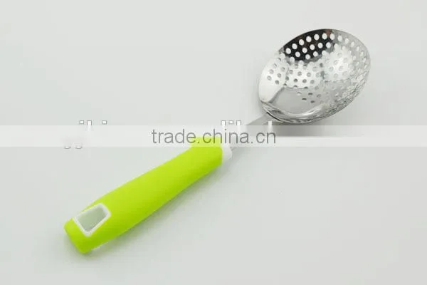 Cooking Gadget Stainless Steel Strainer With Soft Plastic Handle photo-3