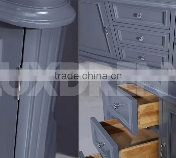 60" Classic Free Standing Bathroom Vanity Wooden Stain Finish photo-4
