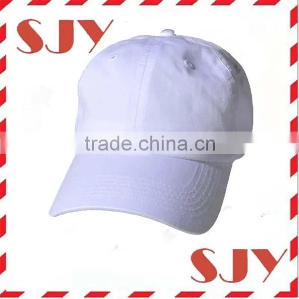 Distressed Vintage White Plain Low Profile Baseball Cap photo-5
