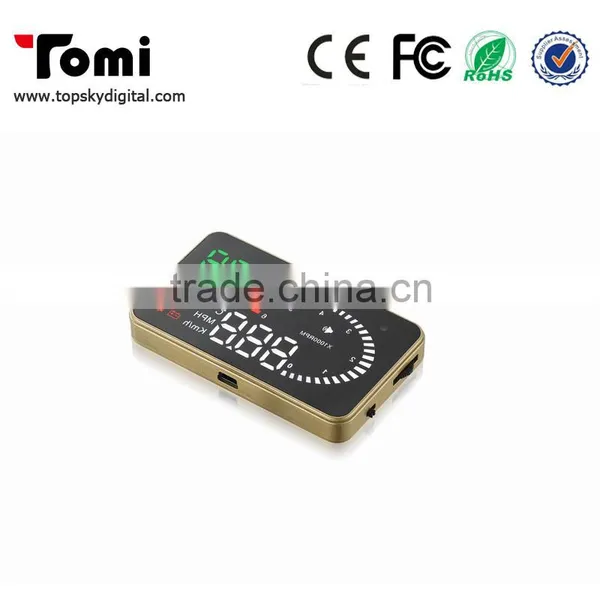 New Universal OBD HUD 3" Car Hud Head Up Display Plug Play KM/miles Display Speeding Alarm photo-4
