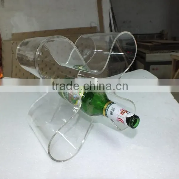 Custom Clear Acrylic Wine Bottle Display Rack photo-3