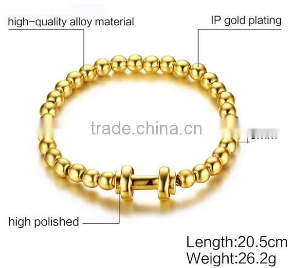 Cheap 2016 Stainless Steel Beads New Gold Chain Design for Men photo-2