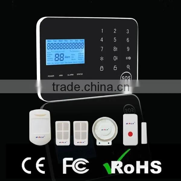 LCD Gsm Home Alarm System, Wireless Alarm System Gsm, Touch Screen Call Alert GSM Alarm Systems