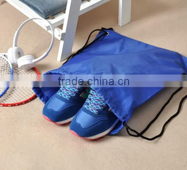 Logo Printable 210T Nylon Sports Shoes Bag Riding Backpack Waterproof Drawstring Backpack photo-5