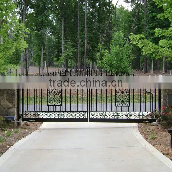 Metal Security Gate/ Luxury Wrought Iron Garden Door Outdoor/courtyard Gate Iron Craft Main Gate Double Security Gates photo-5