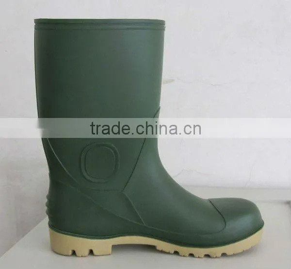 Ordinary Dark Green PVC Working Rain Boots photo-5