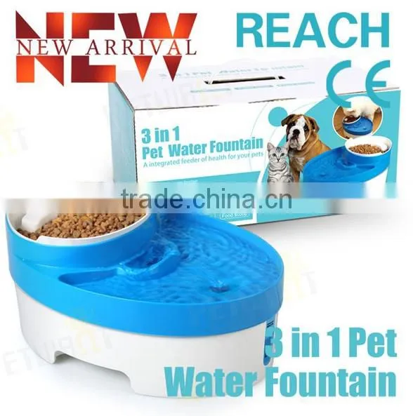 2017 New Hot Automatic Pet Waterer, 3 In 1 Pet Water Fountain Multi-functional LED Light Automatic Pet Bowl Feeder Waterer photo-2